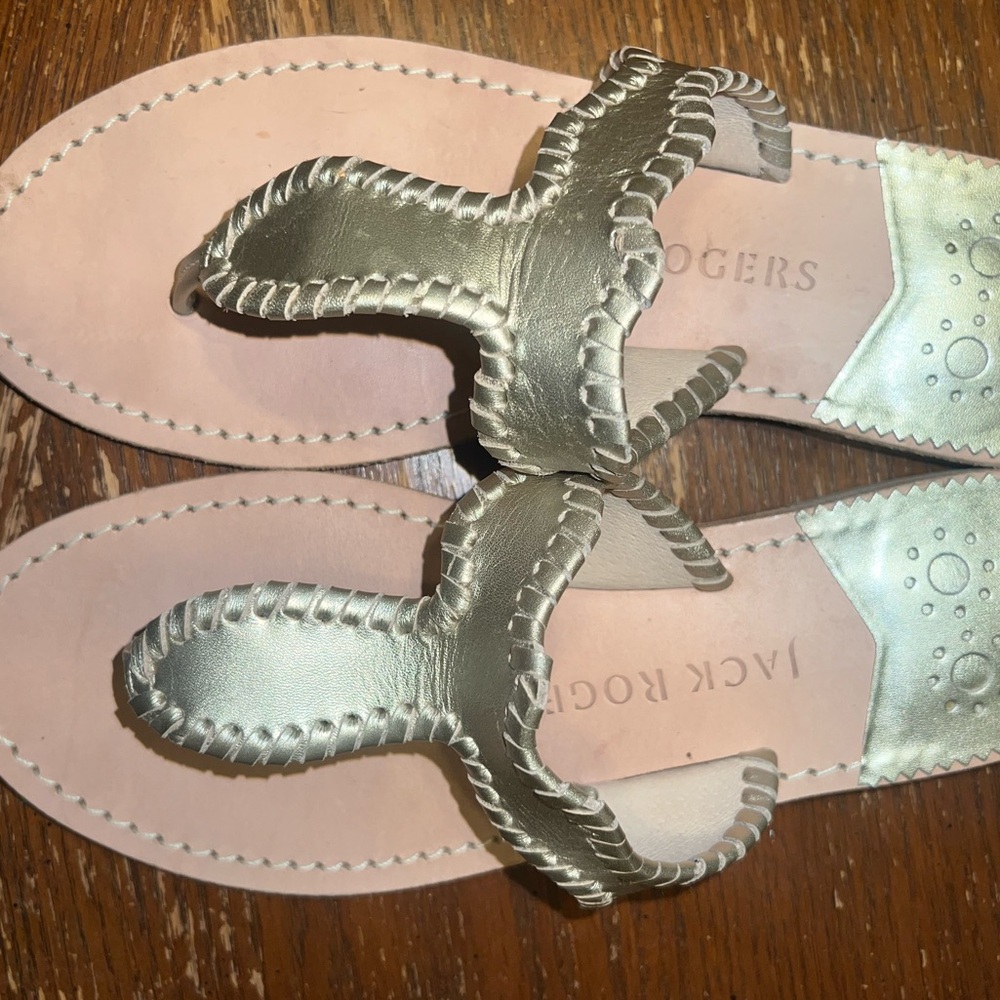 Jack Rogers Gold Sandals Size 8